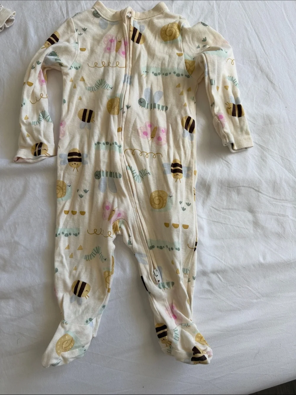 Old Navy Rust Floral Zip Footed One-Piece 6-9 months